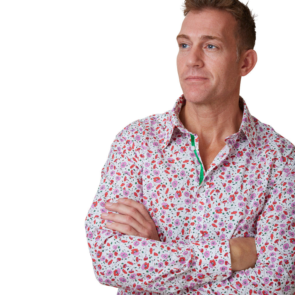 floral shirt with wild flowers front
